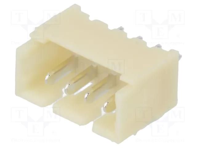 Connector: wire-board; socket; male; PIN: 4; 1A; 125V; straight; THT ADAM TECH 125SHA04TS