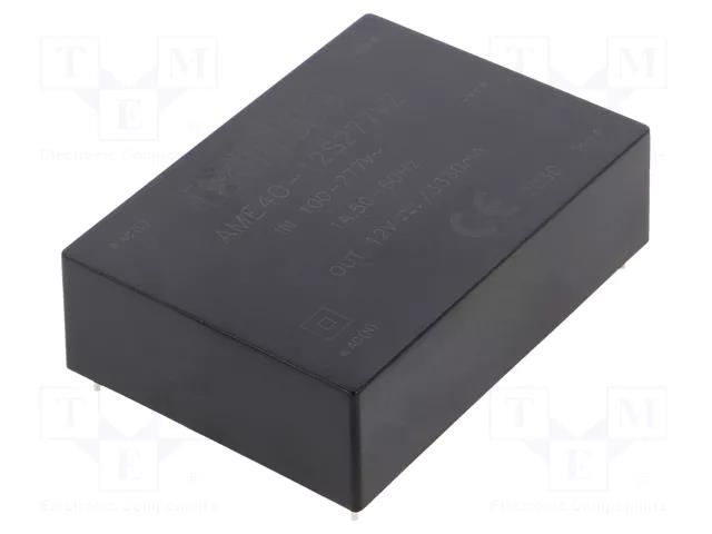Converter: AC/DC; 40W; Uin: 85÷305VAC,100÷430VDC; Uout: 12VDC; 84% AIMTEC AME40-12S277VZ