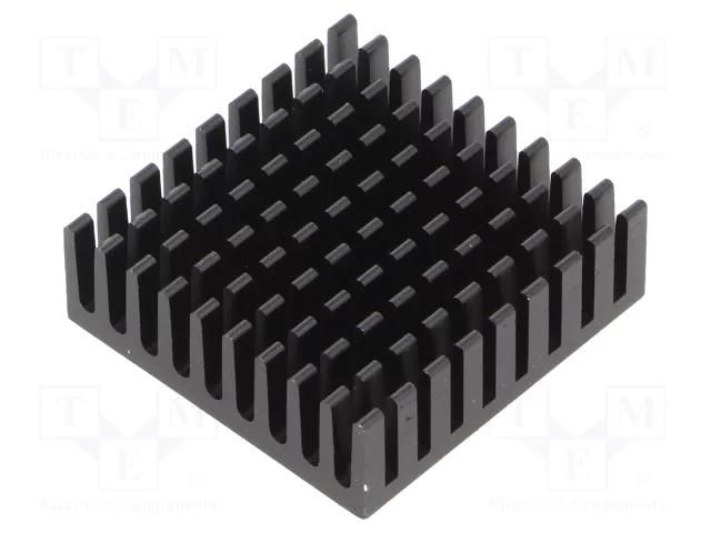 Heatsink: extruded; grilled; BGA,PGA; black; L: 30mm; W: 30mm; H: 10mm ALUTRONIC PG3030/10/SE/SF