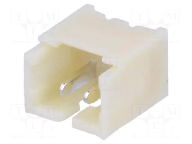 Connector: wire-board; socket; male; PIN: 2; 1A; 125V; straight; THT ADAM TECH 125SHA02TS