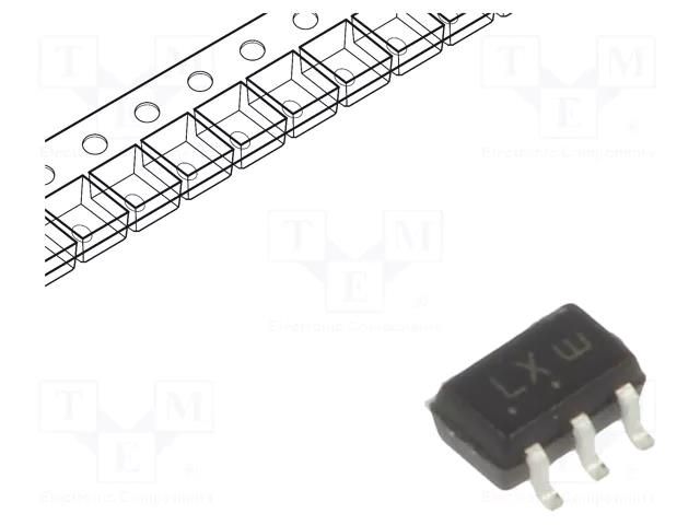 IC: digital; buffer,non-inverting; Ch: 1; SMD; SC88A; 1.65÷5.5VDC ONSEMI NL17SZ17DFT2G