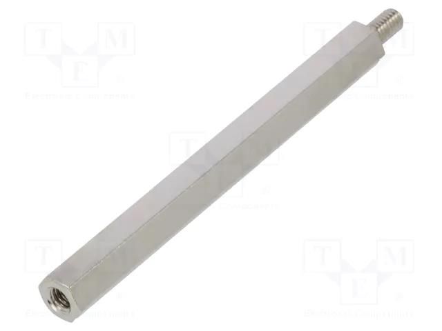 Screwed spacer sleeve; 70mm; Int.thread: M4; Ext.thread: M4; brass DREMEC TFM-M4X70/DR216