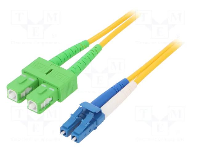 Fiber patch cord; OS2; LC/UPC,SC/APC; 1m; Optical fiber: 9/125um DIGITUS DK-292SCA3LC-01