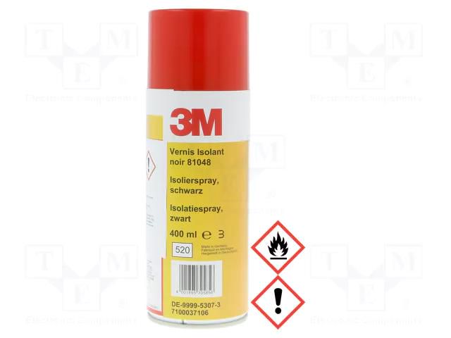 Insulation coating; black; spray; 400ml; 16xx; 15min 3M SCOTCH-1603/400