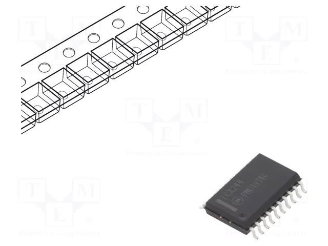 IC: digital; buffer,non-inverting,line driver; Ch: 8; SMD; SO20 ONSEMI MC74LCX244DWG