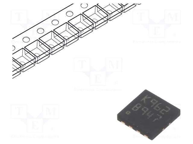 IC: audio amplifier; Pout: 2.8W; Ch: 1; Amp.class: D; uDFN8; 4Ω STMicroelectronics TS4962IQT