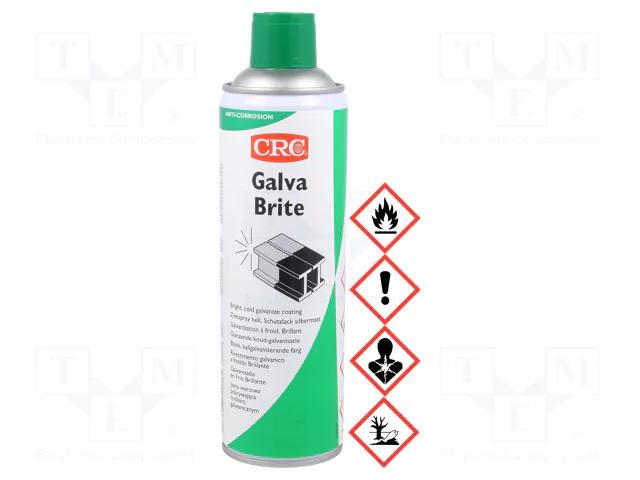 Protective coating; aluminium; spray; aluminium,zinc; 500ml CRC CRC-GB/500