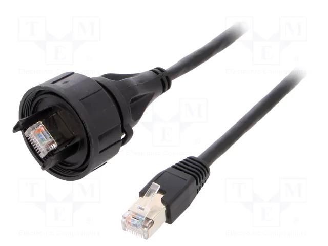Patch cord; RJ45 Buccaneer plug,RJ45 plug; 5m; IP68 BULGIN PX0837/5M00