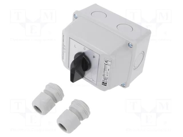 Switch: cam switch; Stabl.pos: 3; 25A; L-0-P; flush mounting; Pos: 3 SPAMEL LK25R-3-8368-OB2