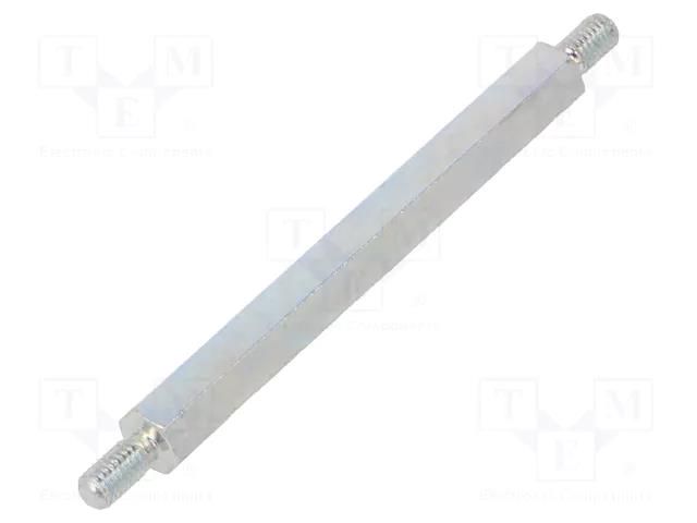 Screwed spacer sleeve; 45mm; Ext.thread: M3; hexagonal; steel DREMEC TMM-M3X45/DR423