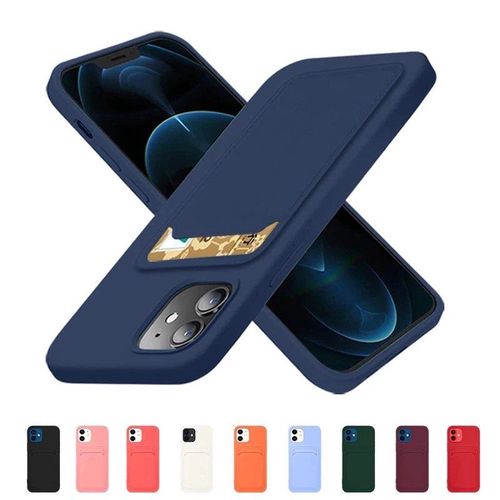 Card Case Silicone Wallet Case with Card Slot Documents for Samsung Galaxy S21 Ultra 5G Navy Blue, Hurtel 5907769333644 5907769333644