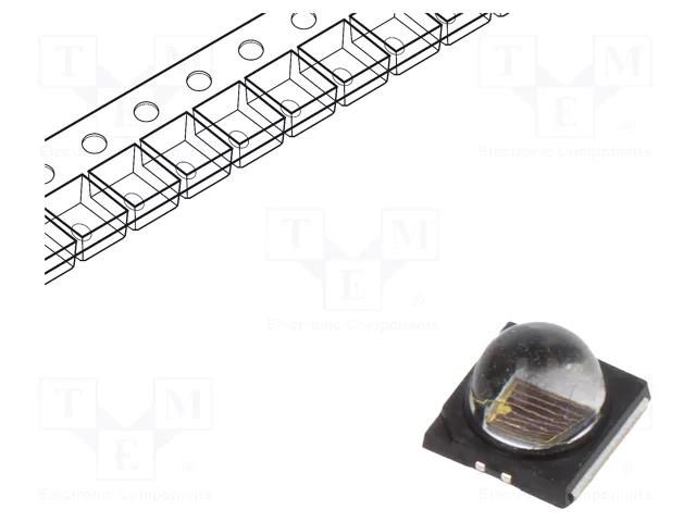 IR transmitter; 3535; 920÷960nm; transparent; 500mW; 80°; SMD ProLight Opto PK2S-3KKE-A