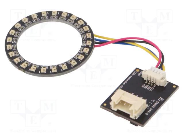 LED ring; RGB; 1.9W; 120°; No.of diodes: 24; Dim: Ø37mm; 5mA; 5VDC LUMEX SMR-3727-24-RGB-UR