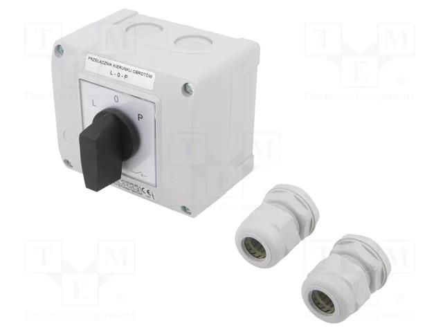 Switch: cam switch; Stabl.pos: 3; 25A; L-0-P; flush mounting; Pos: 3 SPAMEL SK25-3-8368-OB13