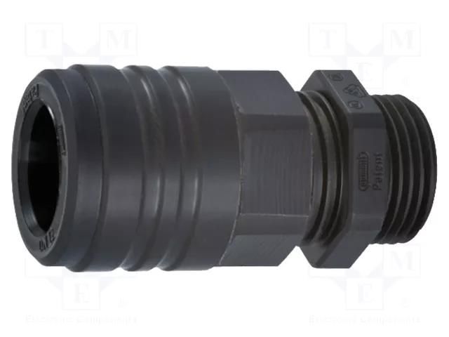 Straight terminal connector; Thread: metric,outside; polyamide HUMMEL HUMMEL-1542161050