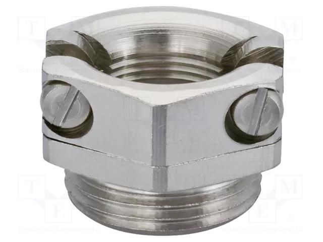 T-bolt clamp; nickel plated brass; Thread len: 6.5mm; Gland: PG16 HUMMEL HUMMEL-1143160001