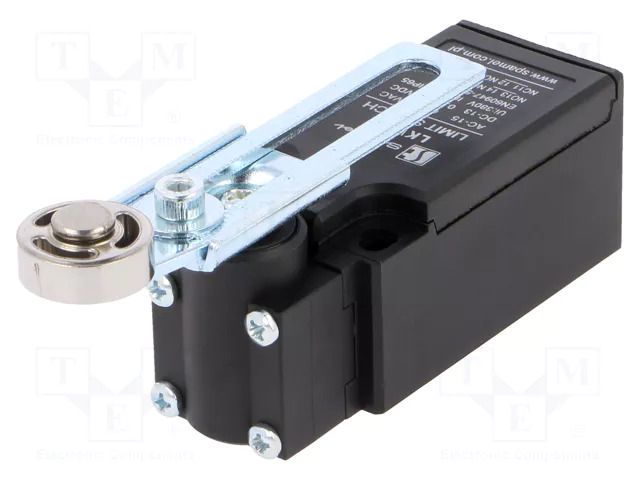 Limit switch; adjustable lever, roller; NO + NC; 5A; max.250VAC SPAMEL LK-208
