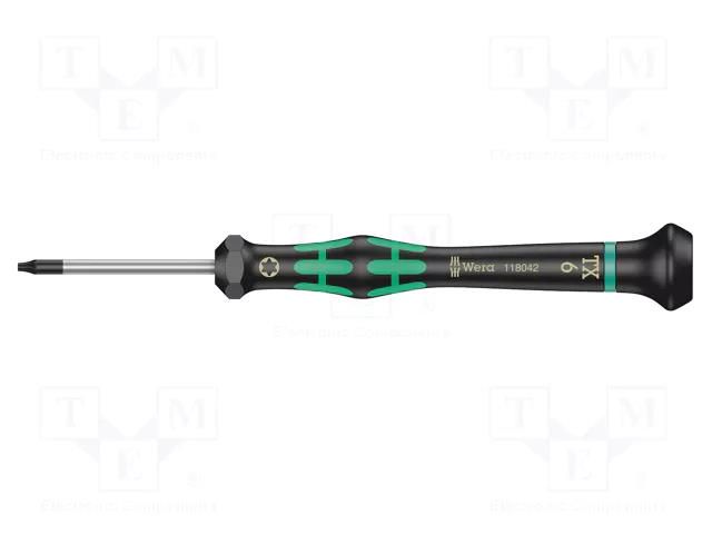 Screwdriver; Torx®; precision; TX06; Blade length: 40mm WERA WERA.2067/TX6