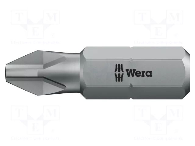 Screwdriver bit; Phillips; PH0; 1/4"; Overall len: 25mm WERA WERA.851/1Z/0