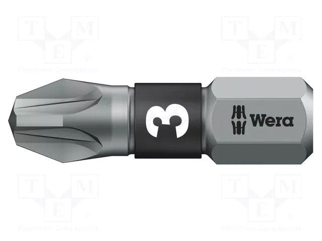 Screwdriver bit; Pozidriv®; PZ3; 1/4"; Overall len: 25mm WERA WERA.05056724001