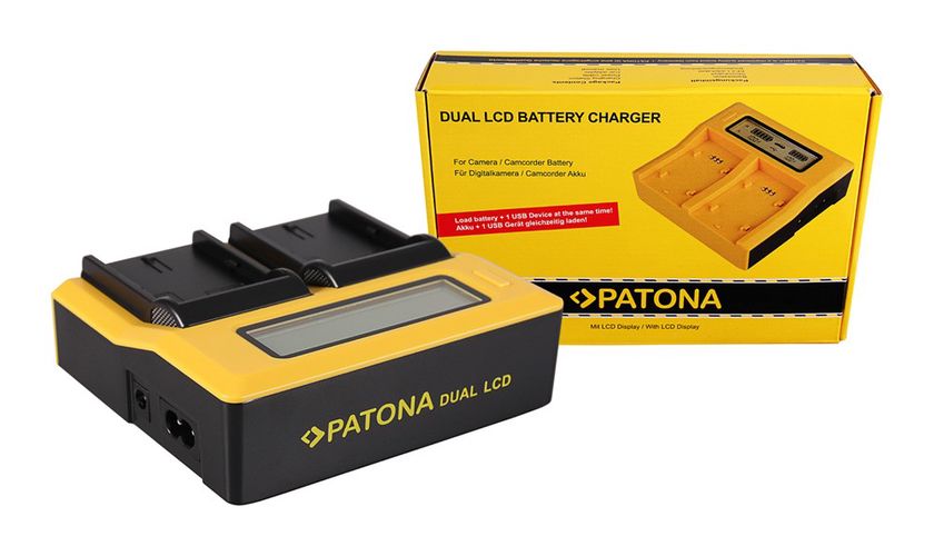 PATONA Dual LCD USB Charger for Canon LPE6 LP-E6, PATONA 7583 4055655137379