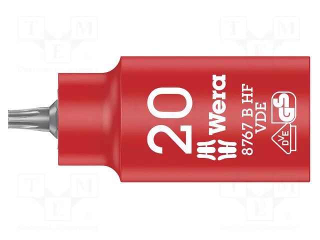 Socket; insulated,socket spanner,Torx®; TX20; 3/8"; 55mm; 1kV WERA WERA.05004920001