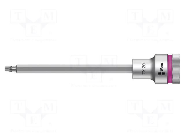 Socket; socket spanner,Torx®; Size: TX20; 1/2"; 140mm; Zyklop WERA WERA.05003850001