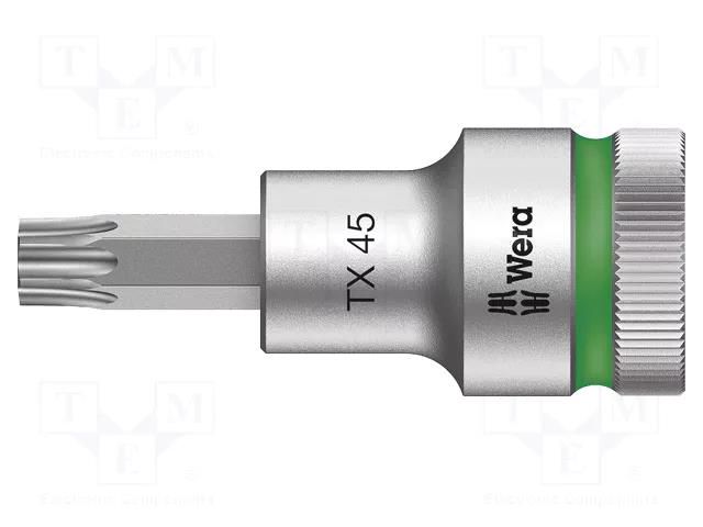 Socket; socket spanner,Torx®; Size: TX45; 1/2"; 60mm; Zyklop WERA WERA.05003835001