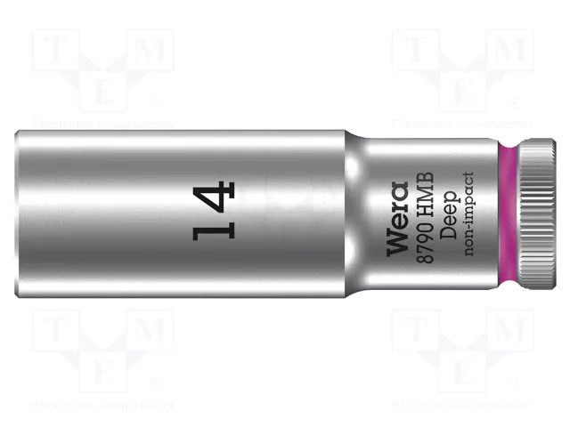 Socket; 6-angles,socket spanner; HEX 14mm; 3/8"; 8790 HMB Deep WERA WERA.05004536001