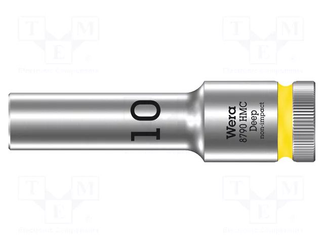 Socket; 6-angles,socket spanner; HEX 10mm; Chrom-vanadium steel WERA WERA.05004550001