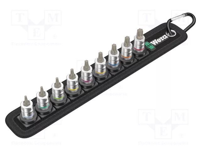 Wrench-set; Torx® with protection; Kit: socket bits 1/4" WERA WERA.BELT/A3