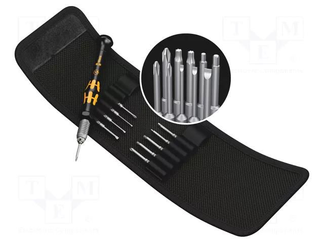Kit: screwdrivers; hex key,Phillips,slot,Torx®; ESD; case; 11pcs. WERA WERA.MSESD11SB