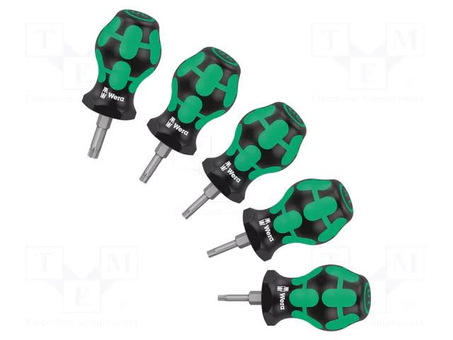Kit: screwdrivers; Torx®; TX10,TX15,TX20,TX25,TX27; STUBBY; 5pcs. WERA WERA.05008876001