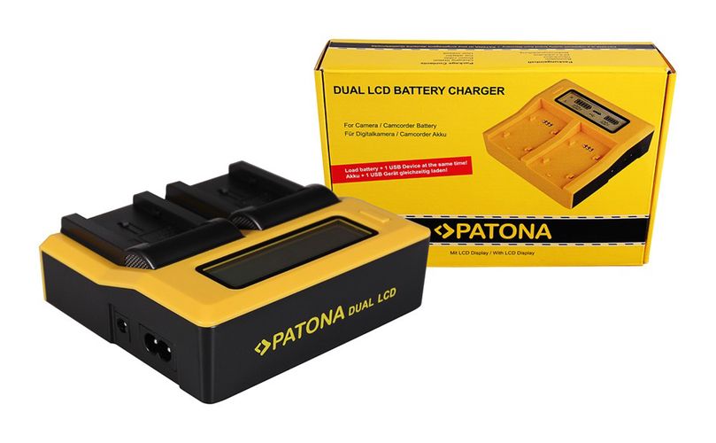 PATONA Dual LCD USB Charger for Canon BP808 BP-808 BP819 BP-819 BP820 BP-820, PATONA 7589 4055655137393