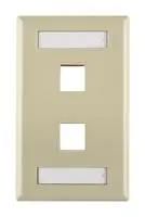 FACEPLATE, 2PORT, ABS, IVORY FPIDUAL-I