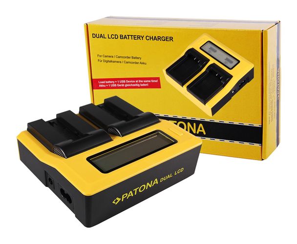 PATONA Dual LCD USB Ladegerät f. Konica Minolta Samsung NP-700 Dimage DGX50K DG-X50-K DGX50R, PATONA 7602 4055655189439
