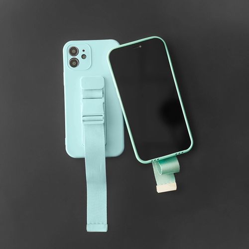 Rope case gel case with a chain lanyard bag lanyard iPhone 13 light blue, Hurtel 5907769329258 5907769329258
