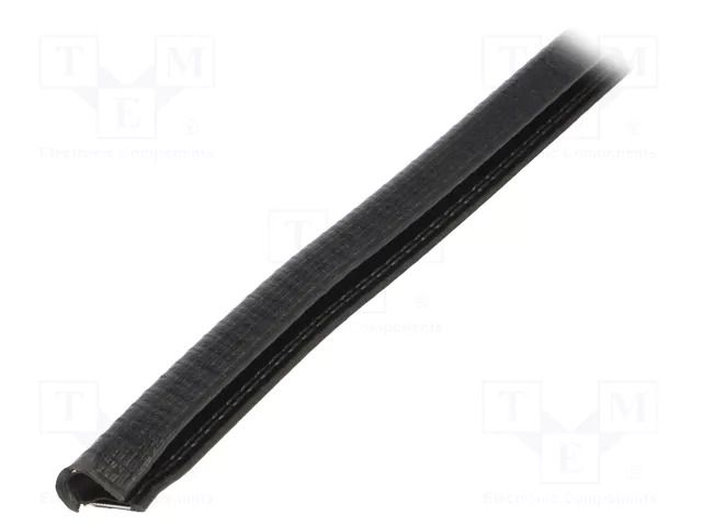 Hole and edge shield; PVC; L: 10m; black; H: 15mm; W: 12mm RST ROZTOCZE UT-3.10-10M