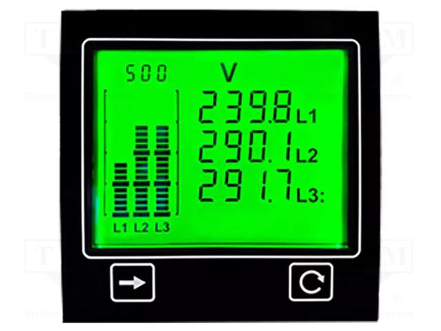 Meter: power; digital,mounting,programmable; on panel; 4 digit TRUMETER APM-PWR-APO