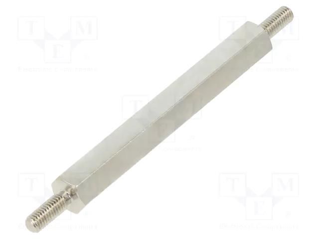 Screwed spacer sleeve; 45mm; Ext.thread: M3; hexagonal; brass DREMEC TMM-M3X45/DR415