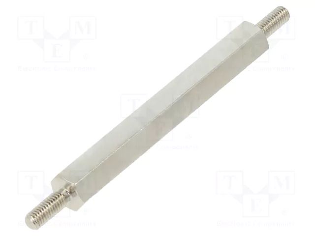 Screwed spacer sleeve; 45mm; Ext.thread: M3; hexagonal; brass DREMEC TMM-M3X45/DR415