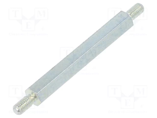 Screwed spacer sleeve; 35mm; Ext.thread: M3; hexagonal; steel DREMEC TMM-M3X35/DR423