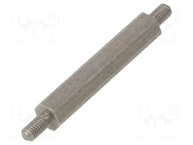 Screwed spacer sleeve; 30mm; Ext.thread: M3; hexagonal DREMEC TMM-M3X30/DR444