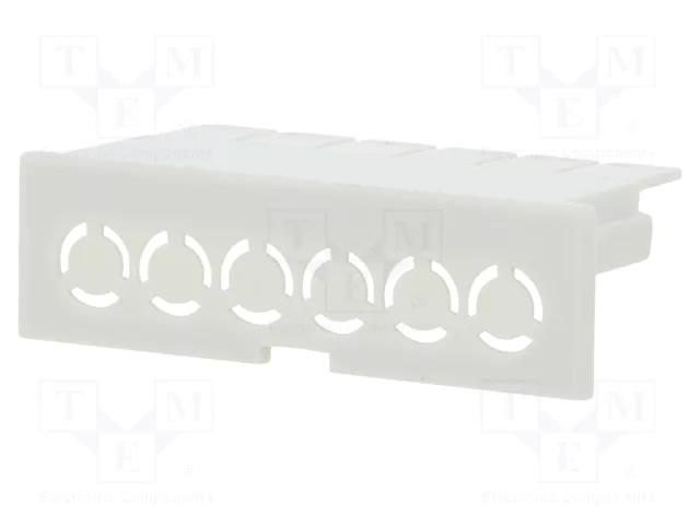 Terminals cover; for enclosures; grey HAMMOND HM-1597DINCOV4GY