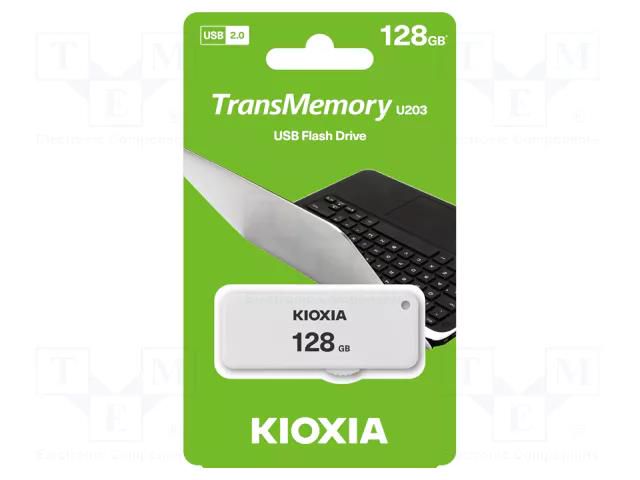 Pendrive; USB 2.0; 128GB; YAMABIKO; white; USB A KIOXIA LU203W128GG4