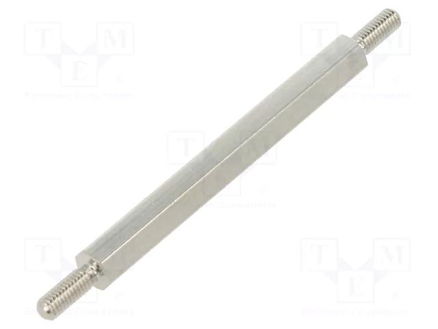 Screwed spacer sleeve; 45mm; Ext.thread: M3; hexagonal; brass DREMEC TMM-M3X45/DR413