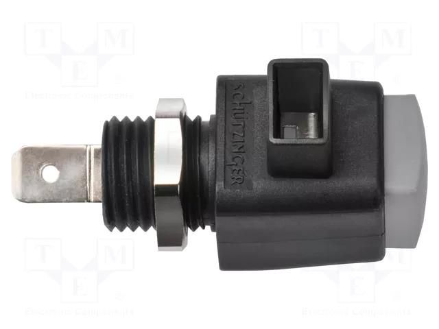 Laboratory clamp; grey; 16A; screw,spring clamp; nickel; L: 44mm SCHÜTZINGER ESD798-GR
