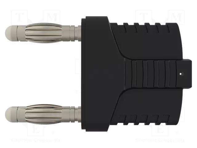 Connector: 4mm banana; stackable safety shunt; 12A; 33VAC; 70VDC SCHÜTZINGER KURZ194IGNI-SW