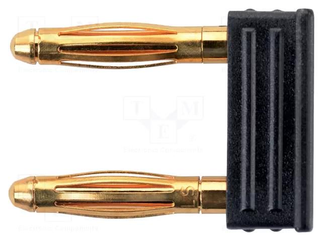 Connector: 2mm banana; stackable safety shunt; 12A; 30VAC; 60VDC SCHÜTZINGER KURZ74502IGAU-SW