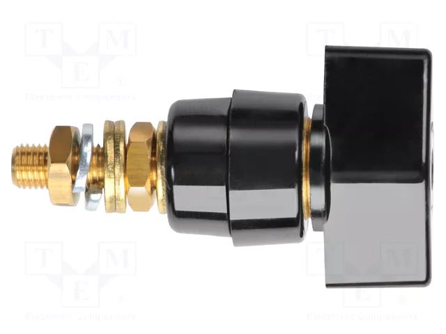 Laboratory clamp; black; 1kVDC; 63A; brass; polycarbonate SCHÜTZINGER POL631L-SW